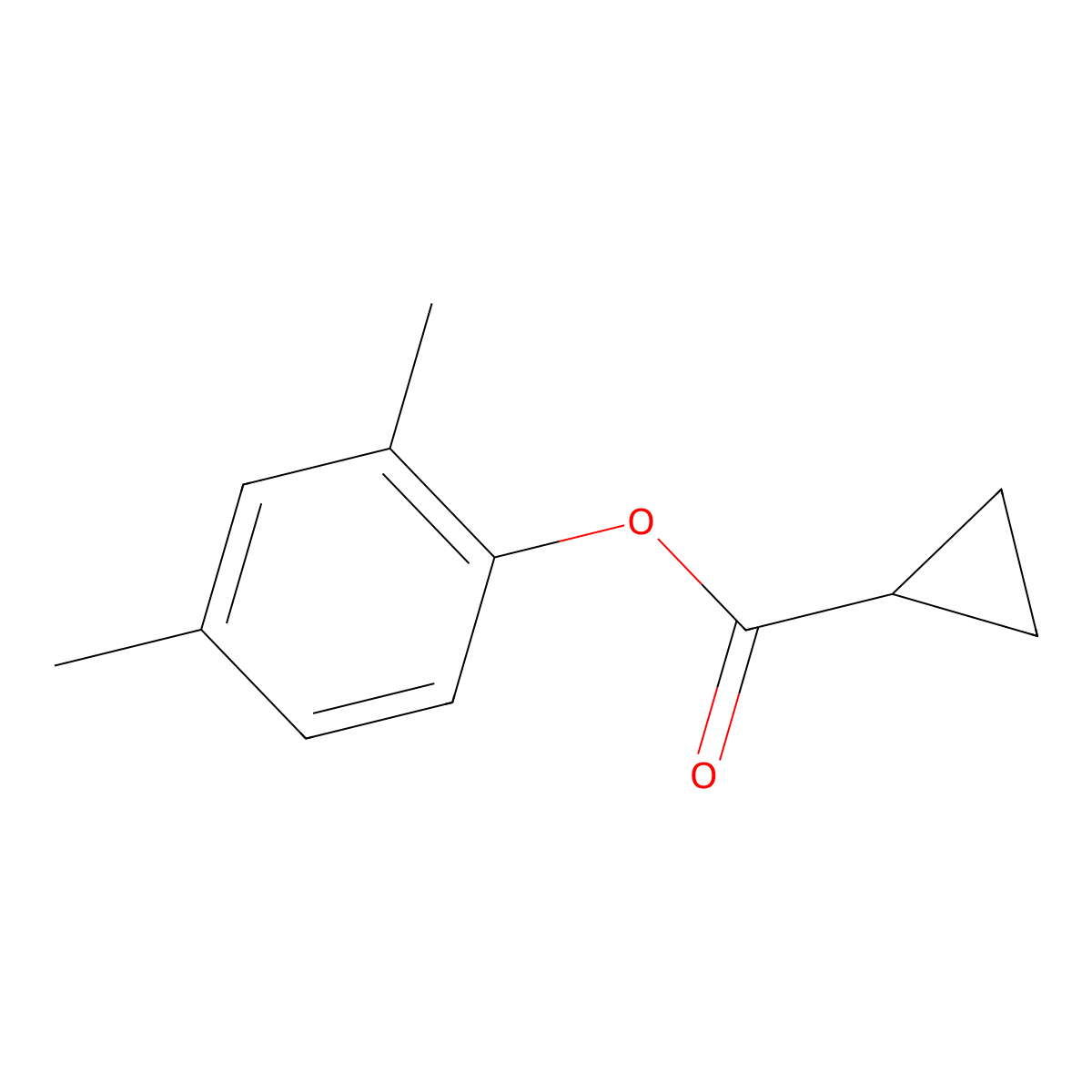 2,4-Dimethylphenyl cyclopropanecarboxylate molecular structure, CAS 26051-07-0