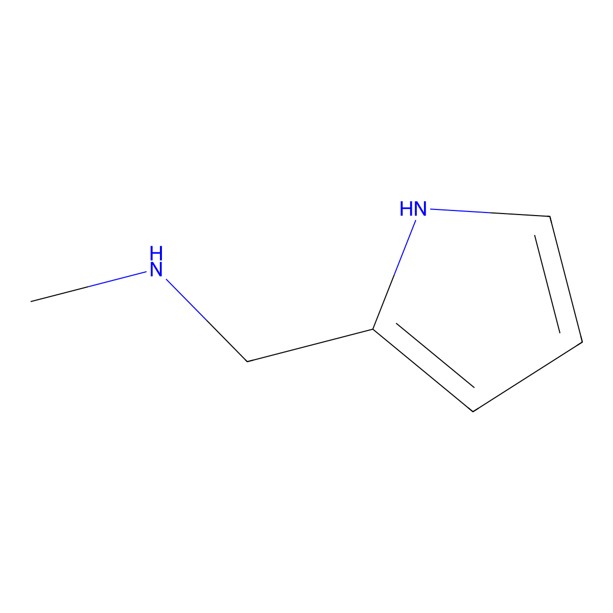 N-Methyl-1-(1H-pyrrol-2-yl)methanamine molecular structure, CAS 26052-05-1