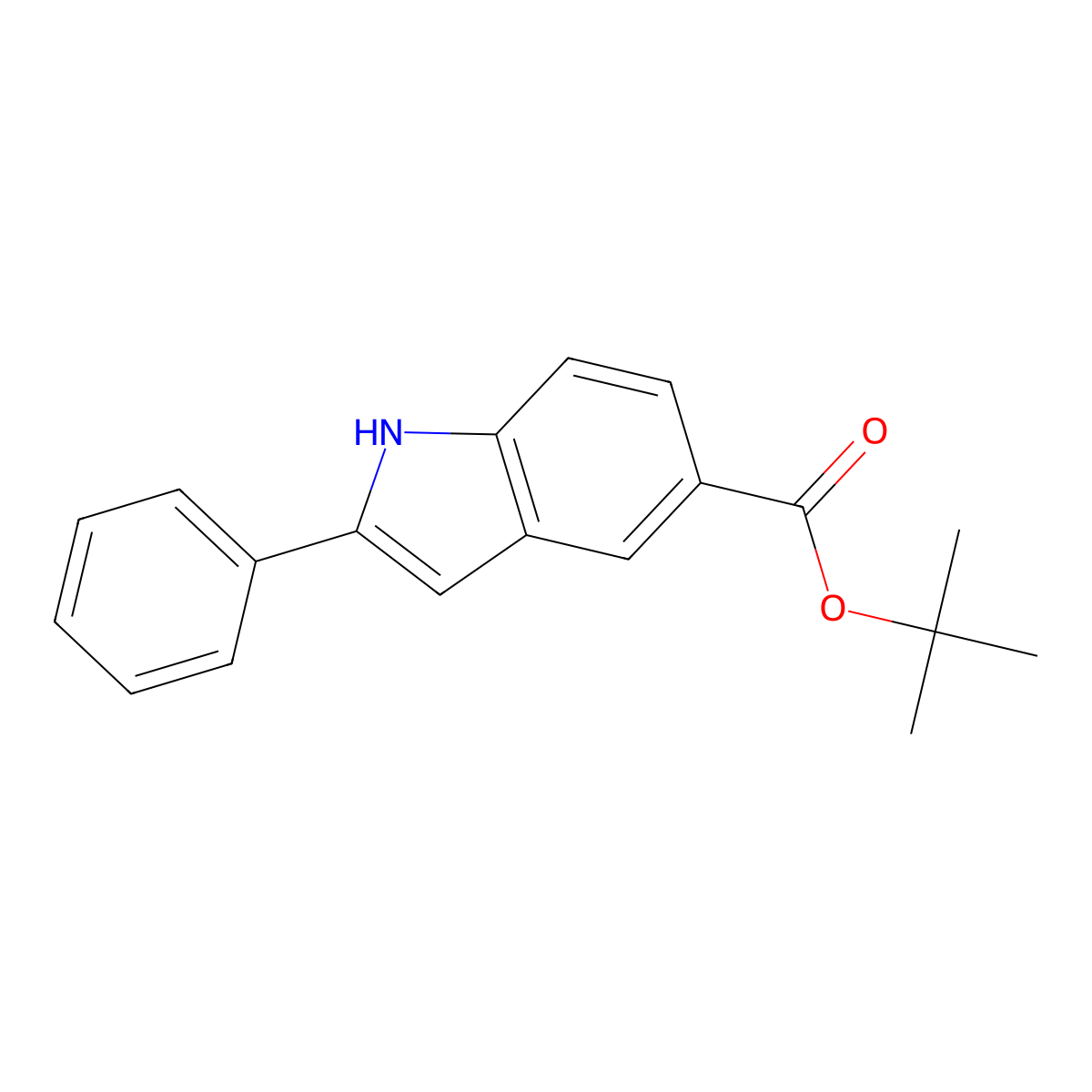 tert-Butyl 2-phenyl-1H-indole-5-carboxylate molecular structure, CAS 2605217-94-3