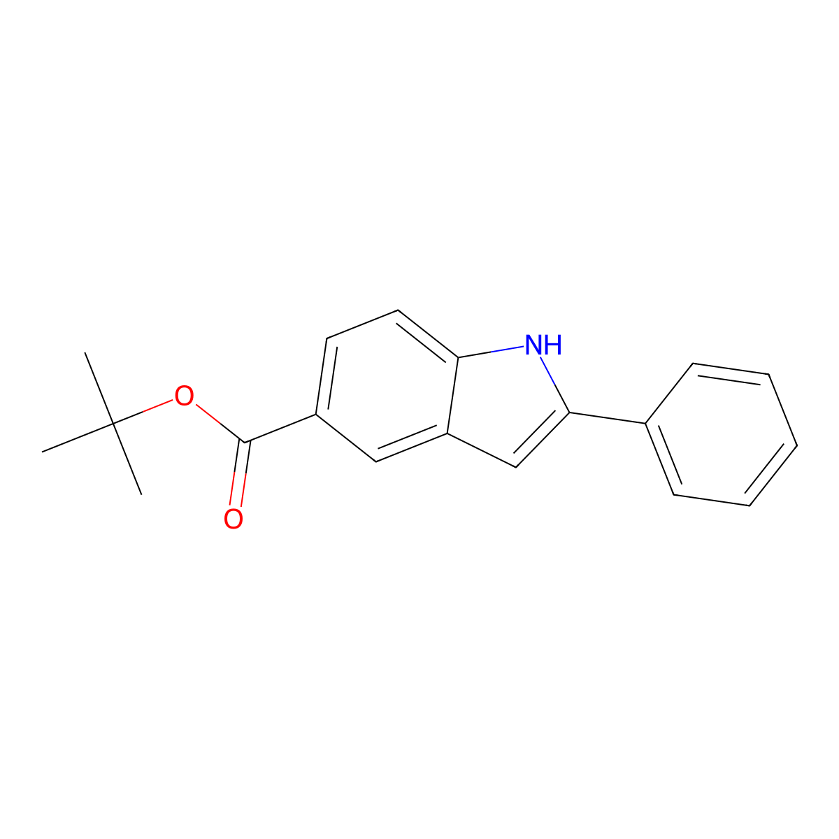 tert-Butyl 2-phenyl-1H-indole-5-carboxylate molecular structure, CAS 2605217-94-3