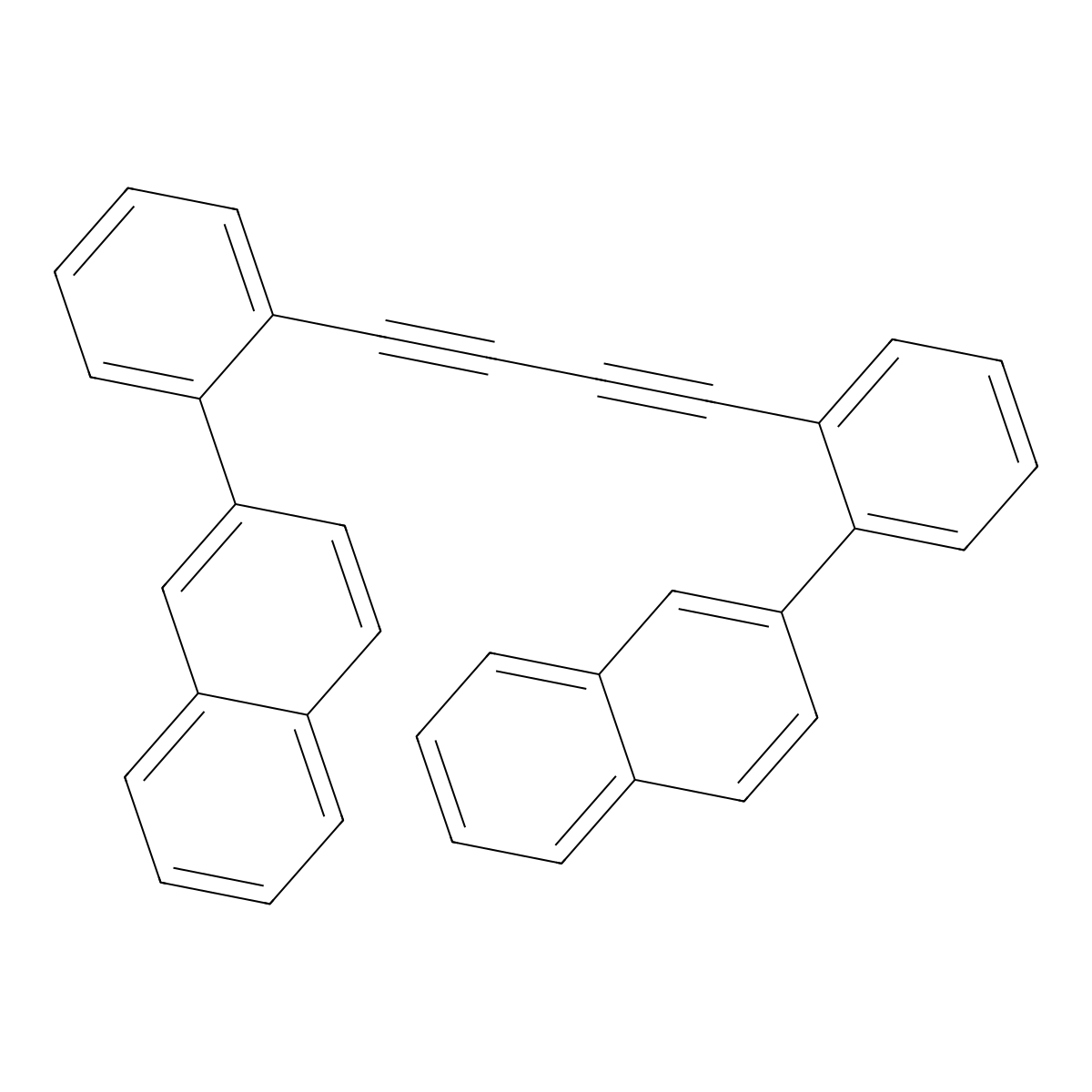 2-(2-{4-[2-(Naphthalen-2-yl)phenyl]buta-1,3-diyn-1-yl}phenyl)naphthalene molecular structure, CAS 2605225-82-7