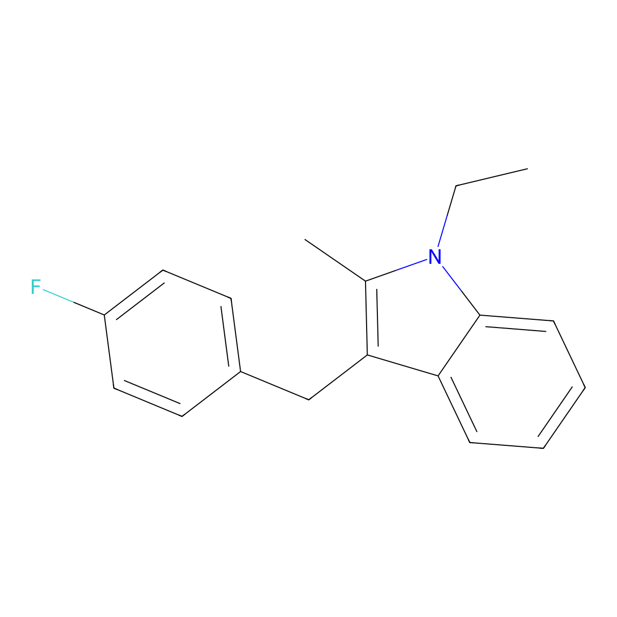 3-(4-Fluorobenzyl)-1-methyl-1H-indole molecular structure, CAS 2605317-40-4