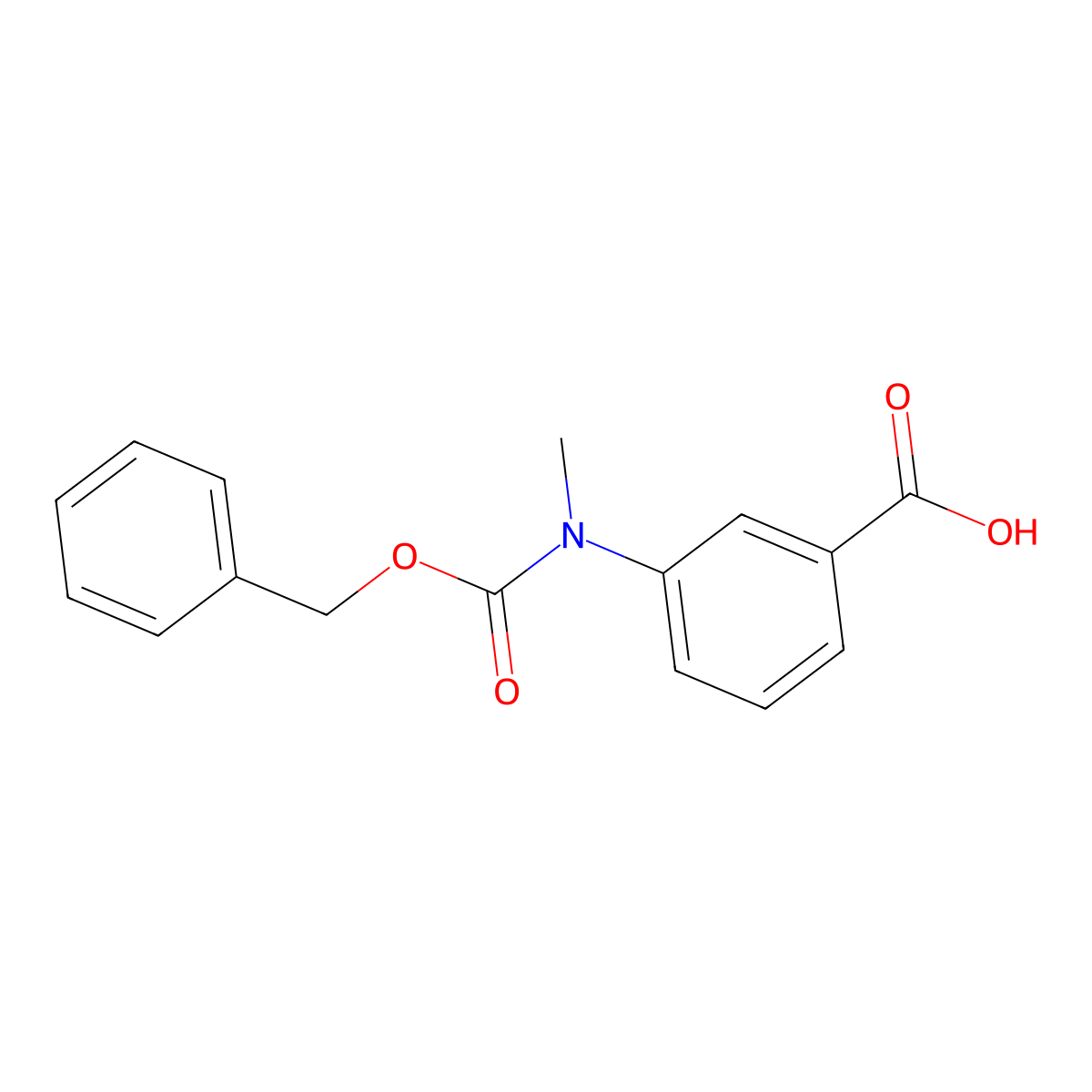 3-{[(Benzyloxy)carbonyl](methyl)amino}benzoic acid molecular structure, CAS 260547-51-1
