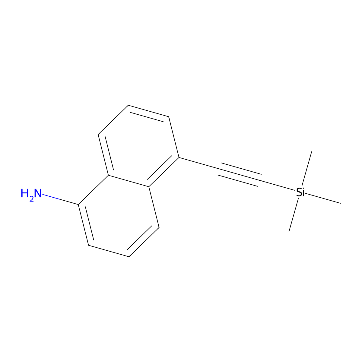 5-((Trimethylsilyl)ethynyl)naphthalen-1-amine molecular structure, CAS 2605474-19-7