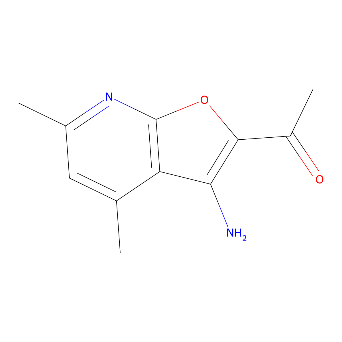 1-(3-Amino-4,6-dimethylfuro[2,3-b]pyridin-2-yl)ethanone molecular structure, CAS 260549-55-1
