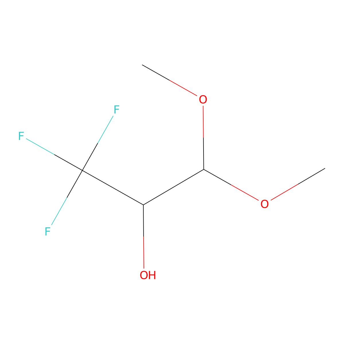 1,1,1-Trifluoro-3,3-dimethoxypropan-2-ol molecular structure, CAS 260552-59-8