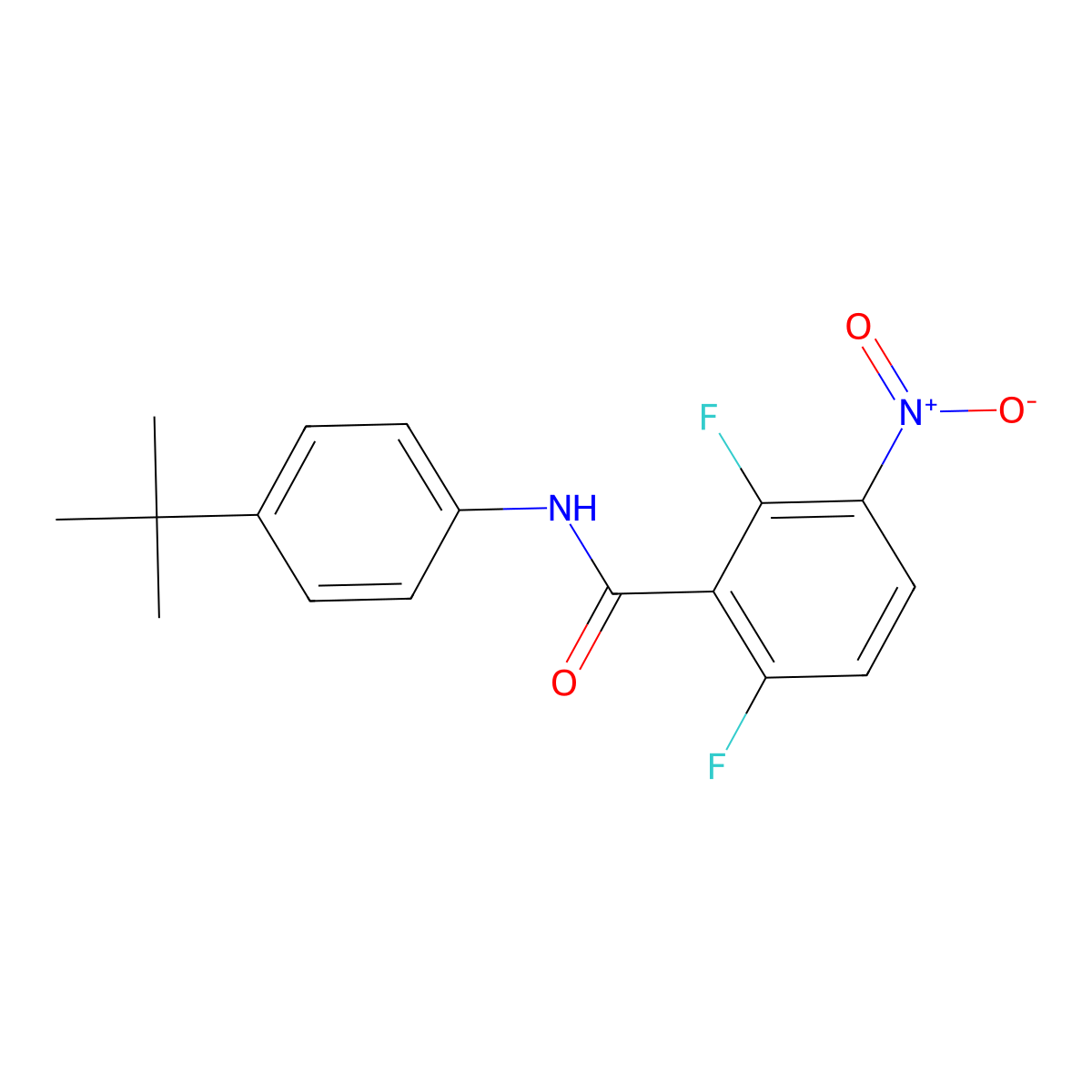 N-[4-(tert-butyl)phenyl]-2,6-difluoro-3-nitrobenzamide molecular structure, CAS 260553-01-3