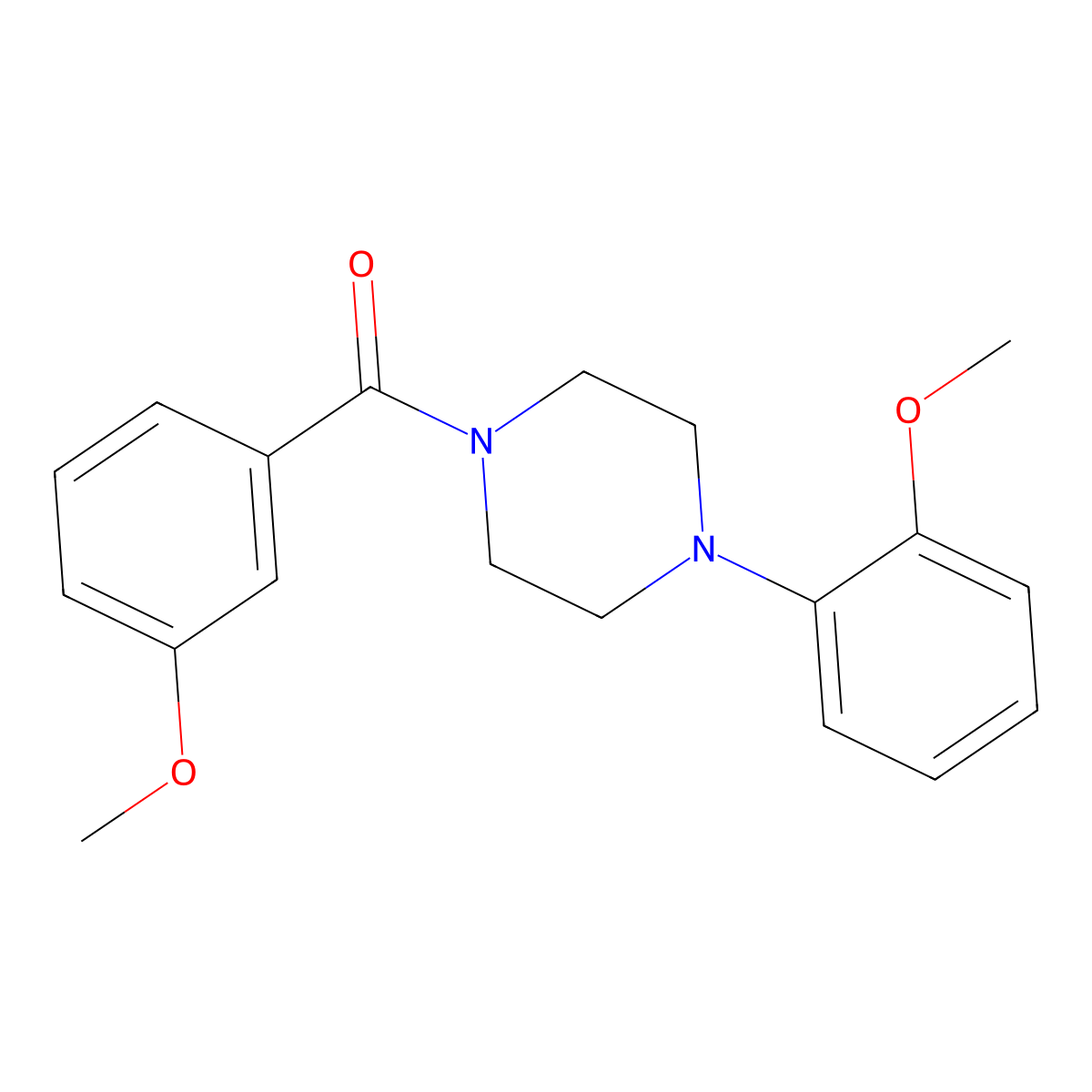 1-(3-Methoxybenzoyl)-4-(2-methoxyphenyl)piperazine molecular structure, CAS 260553-10-4