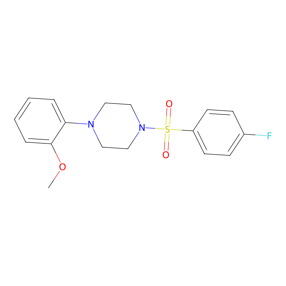 1-(4-Fluorophenyl)sulfonyl-4-(2-methoxyphenyl)piperazine molecular structure, CAS 260554-69-6