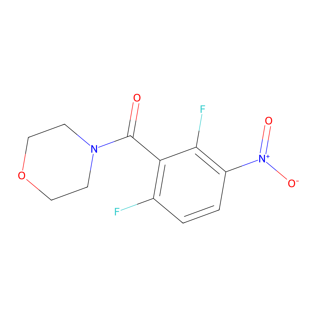 (2,6-Difluoro-3-nitrophenyl)(morpholino)methanone molecular structure, CAS 260554-75-4