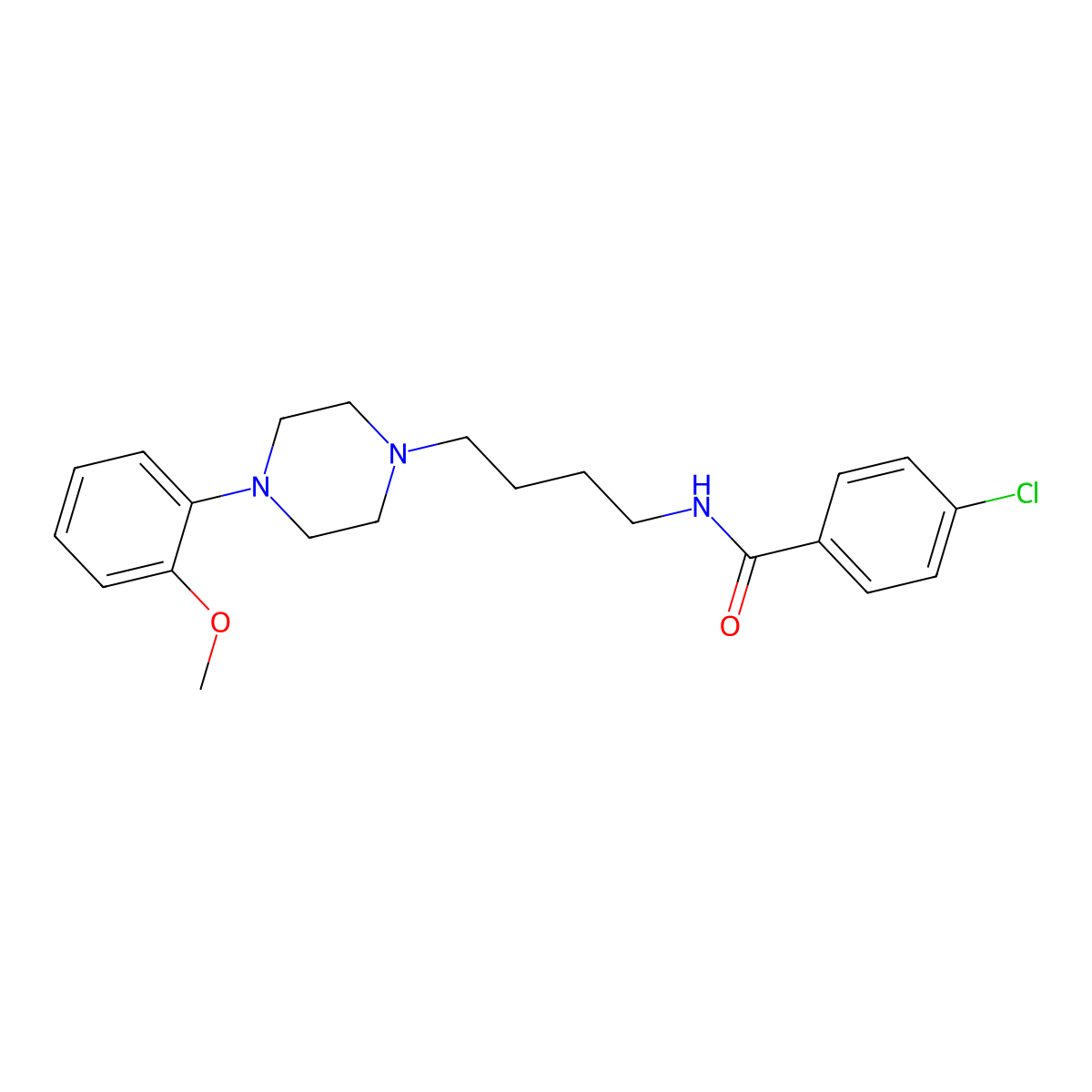 4-chloro-N-[4-[4-(2-methoxyphenyl)piperazin-1-yl]butyl]benzamide molecular structure, CAS 260555-51-9