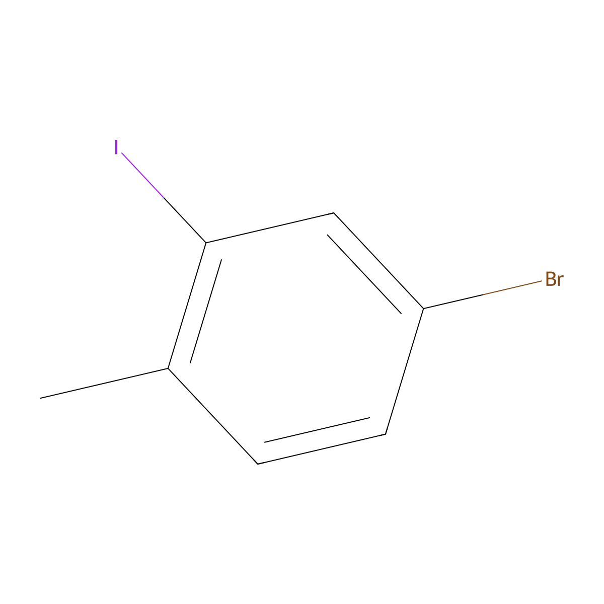 4-Bromo-2-iodo-1-methylbenzene molecular structure, CAS 260558-15-4