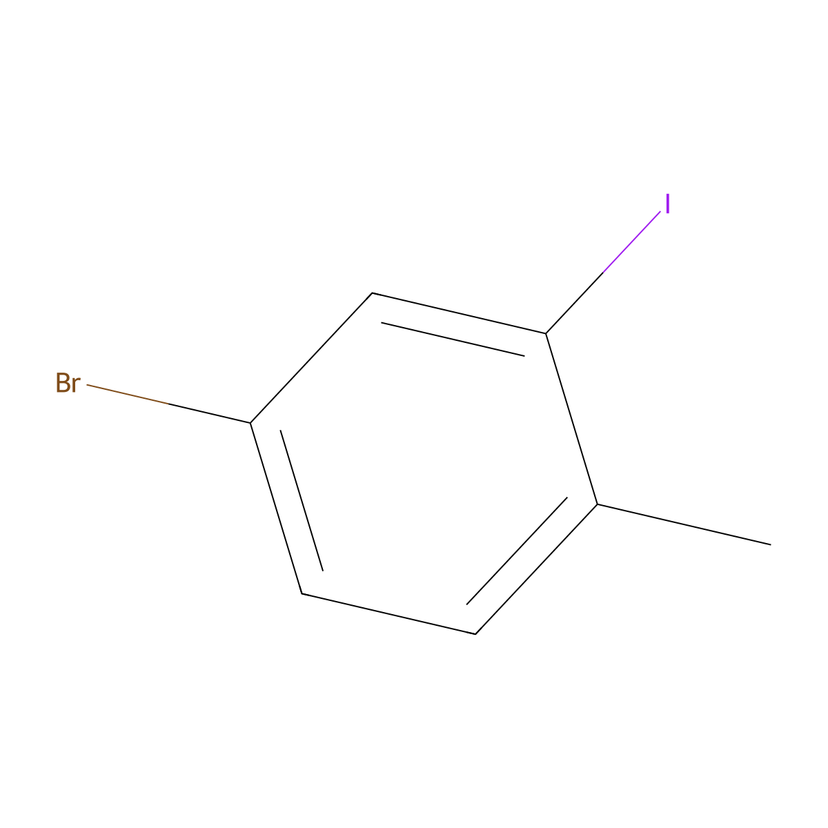 4-Bromo-2-iodo-1-methylbenzene molecular structure, CAS 260558-15-4