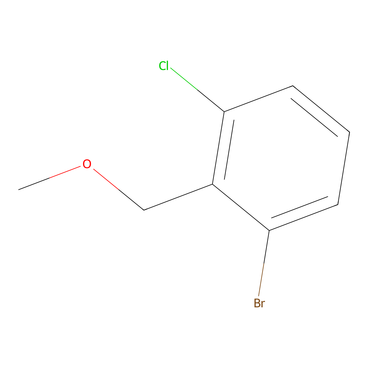 1-Bromo-3-chloro-2-(methoxymethyl)benzene molecular structure, CAS 2605894-55-9