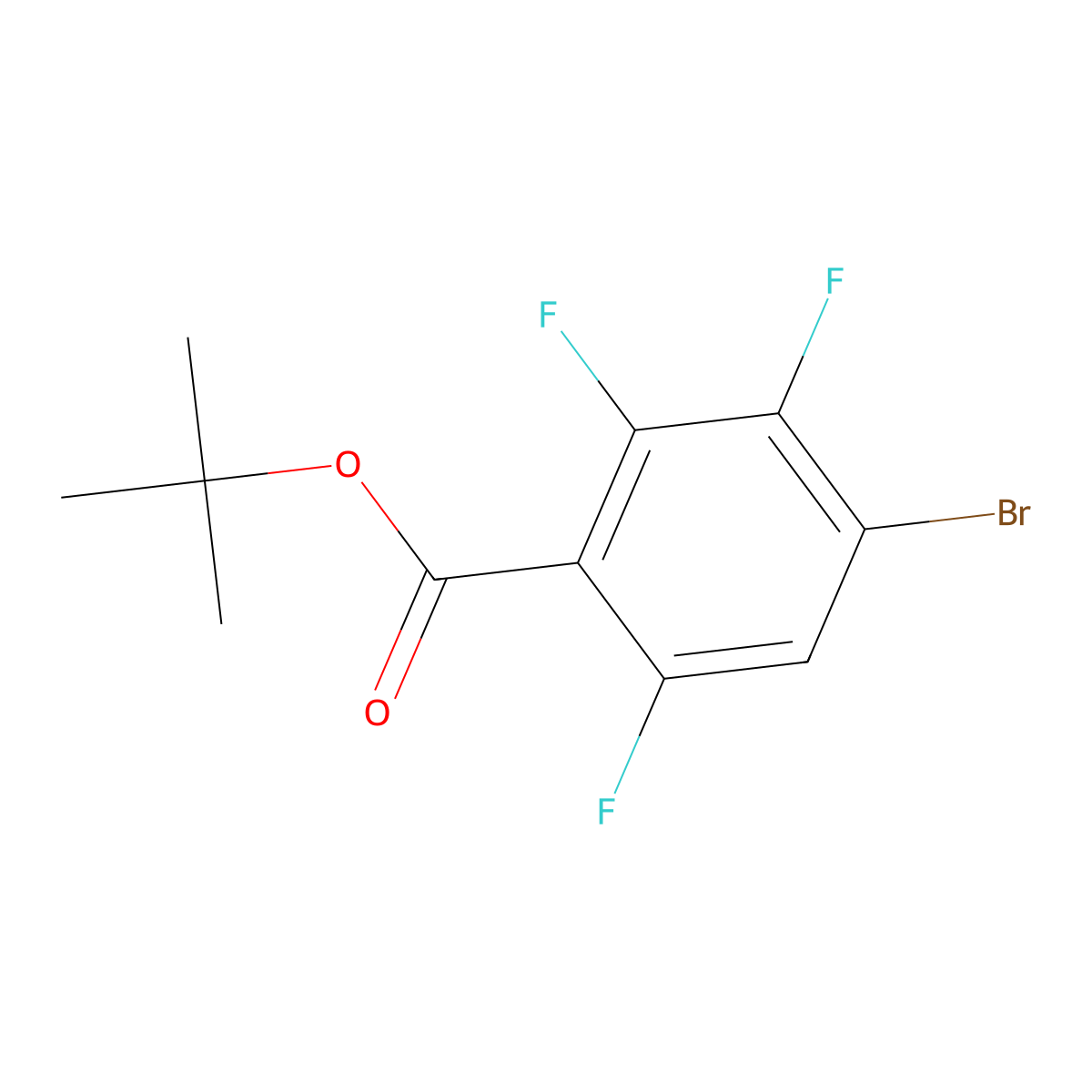 tert-Butyl 4-bromo-2,3,6-trifluorobenzoate molecular structure, CAS 2605899-81-6