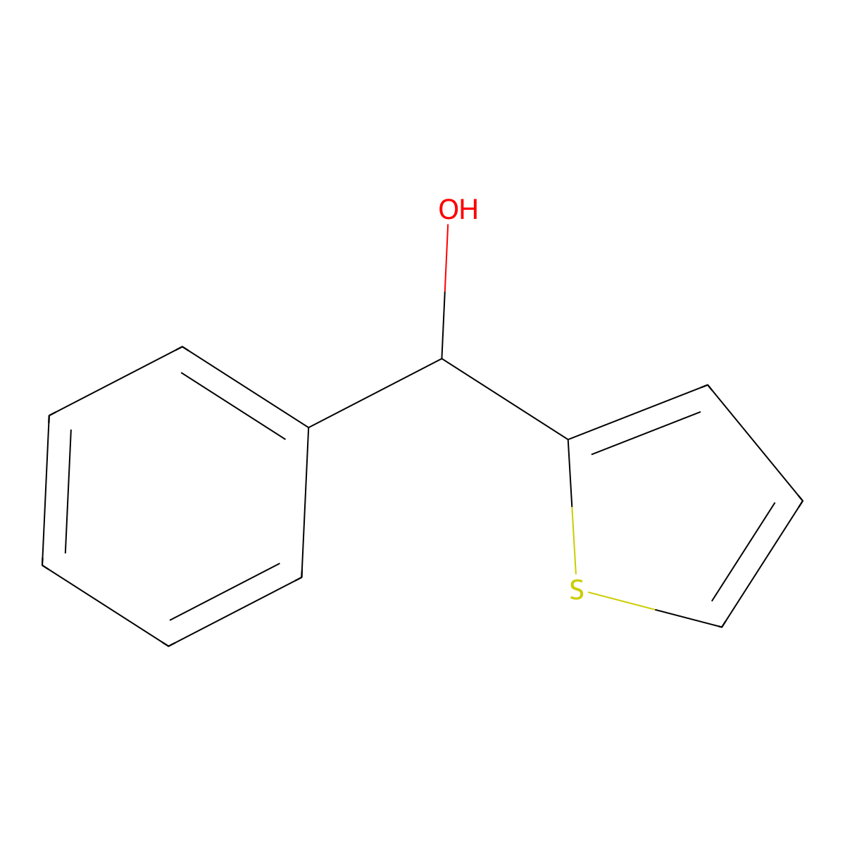 Phenyl(2-thienyl)methanol molecular structure, CAS 26059-21-2
