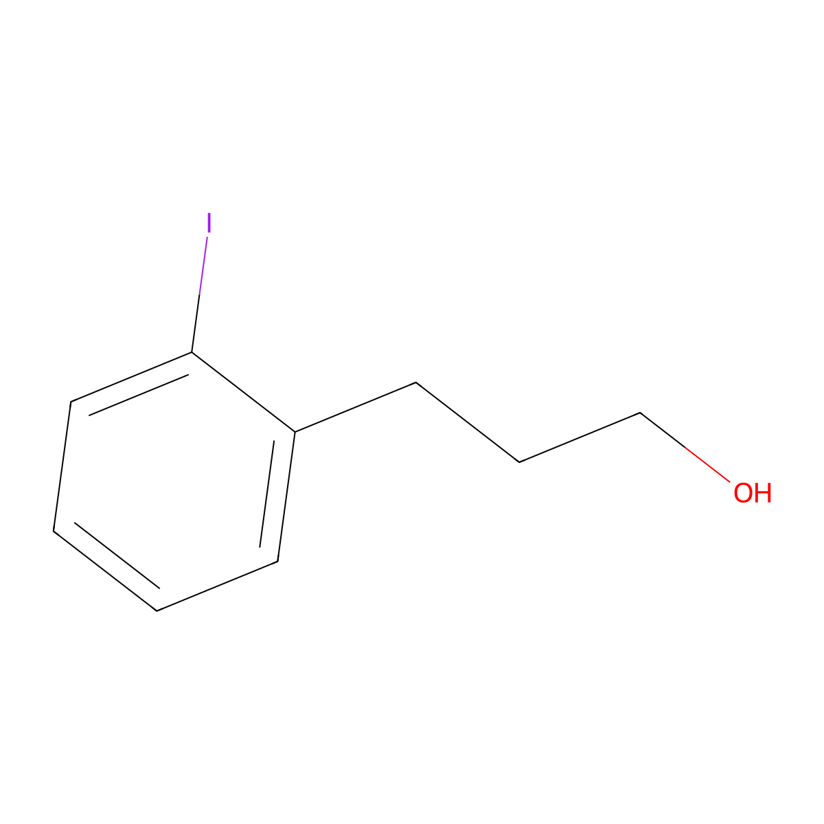 3-(2-Iodophenyl)propan-1-ol molecular structure, CAS 26059-41-6