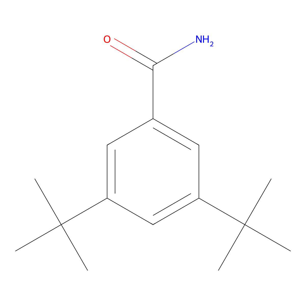 3,5-Ditert-butylbenzamide molecular structure, CAS 2606-91-9