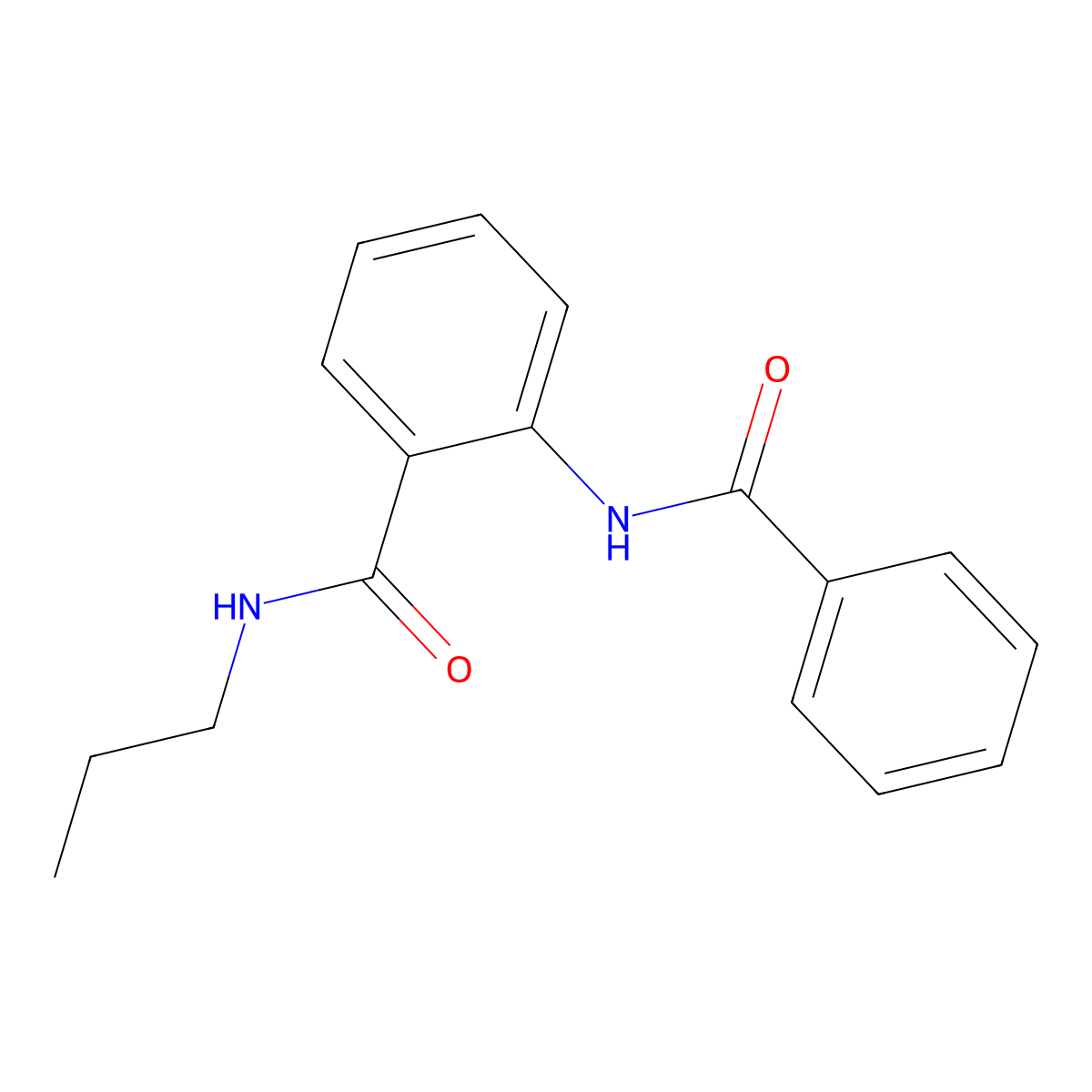 2-benzamido-N-propylbenzamide molecular structure, CAS 26060-09-3