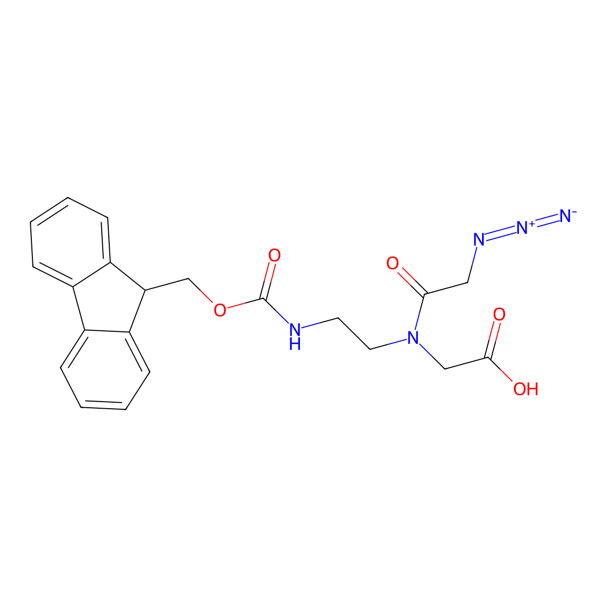N3-Gly-Aeg(Fmoc)-OH molecular structure, CAS 2606227-07-8