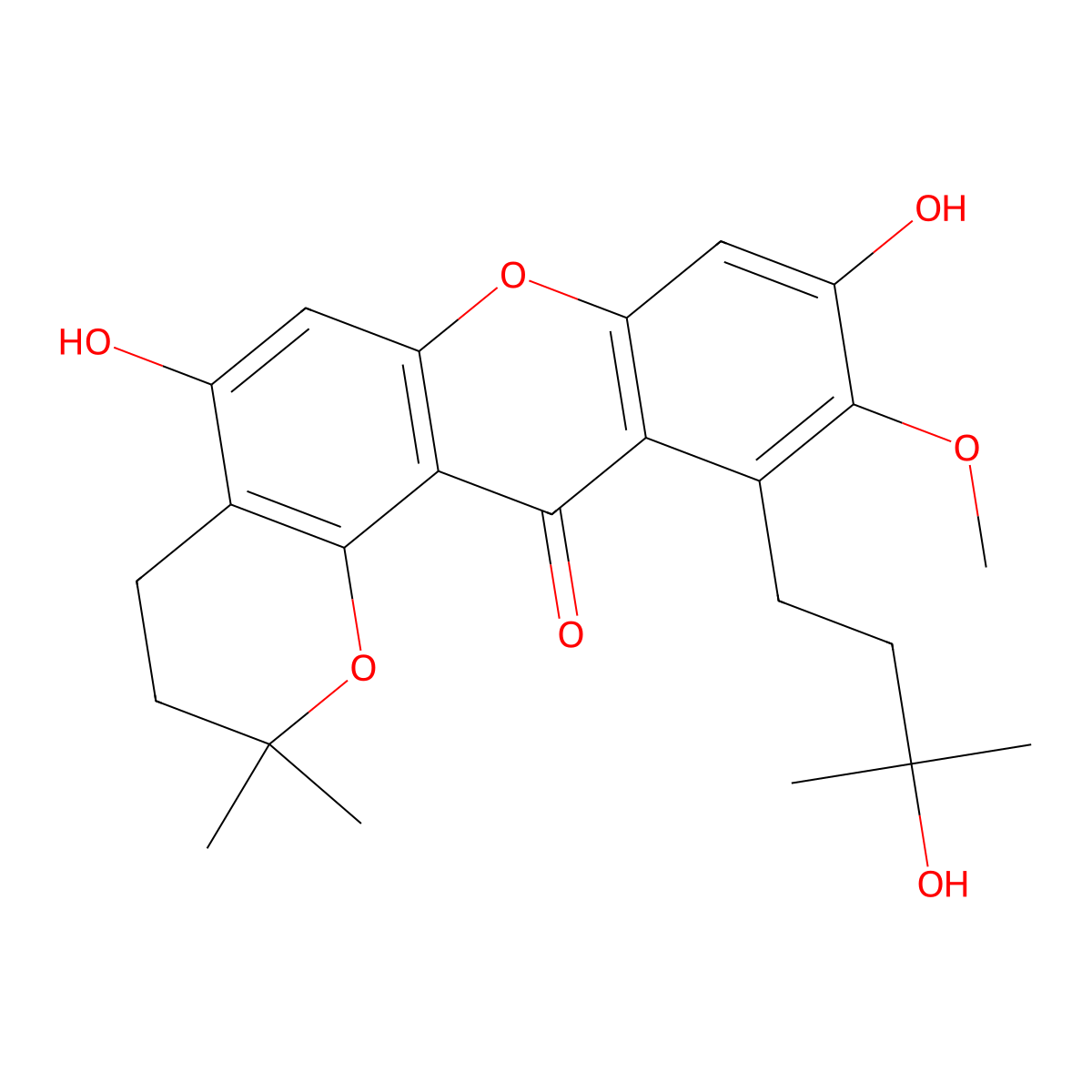 1-Isomangostin Hydrate molecular structure, CAS 26063-95-6