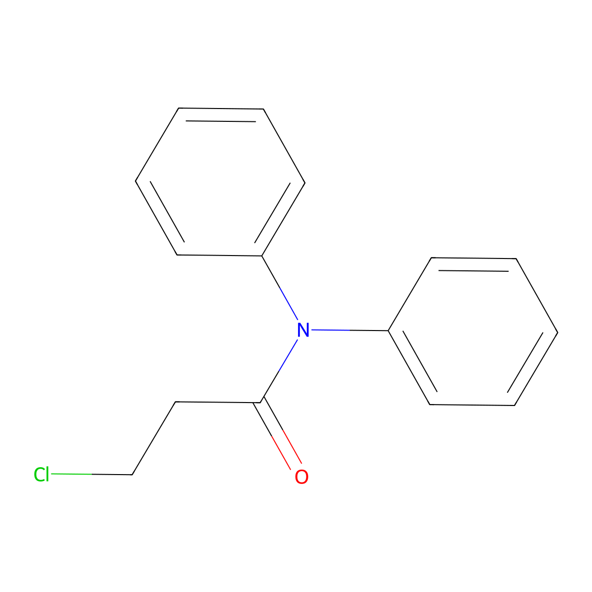 3-chloro-N,N-diphenylpropanamide molecular structure, CAS 26064-89-1