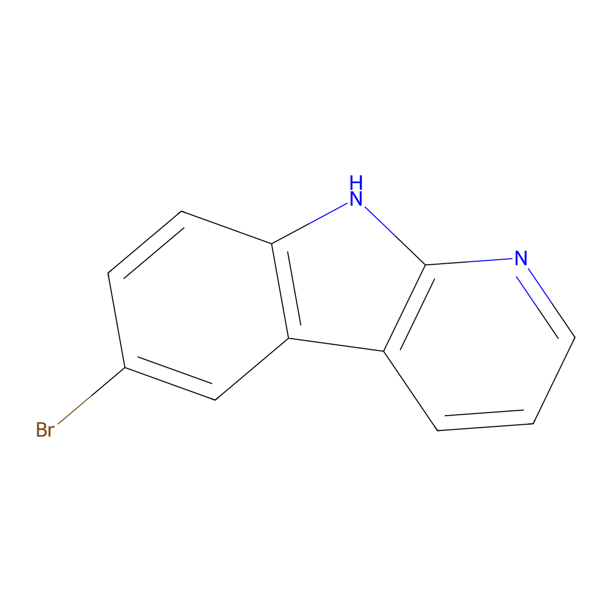 6-bromo-9H-pyrido[2,3-b]indole molecular structure, CAS 26066-88-6