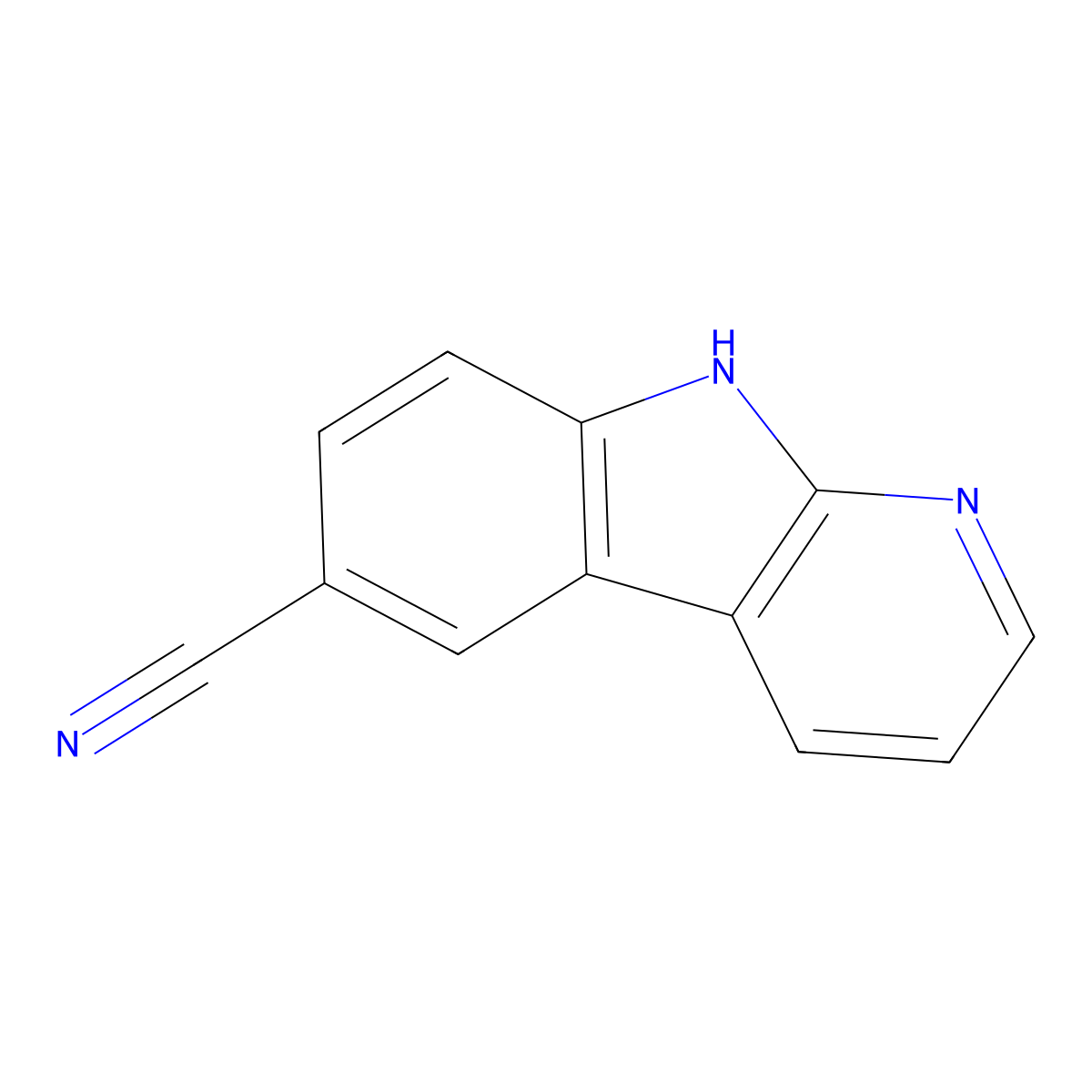 1H-Pyrido[2,3-b]indole-6-carbonitrile molecular structure, CAS 26066-90-0
