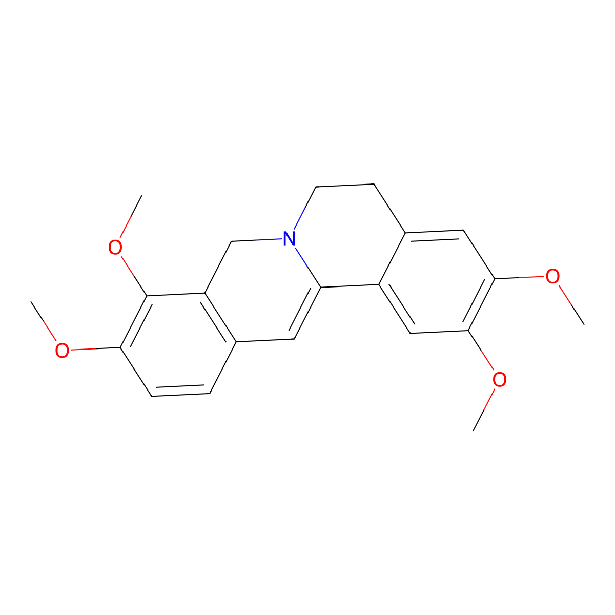 Dihydropalmatine molecular structure, CAS 26067-60-7