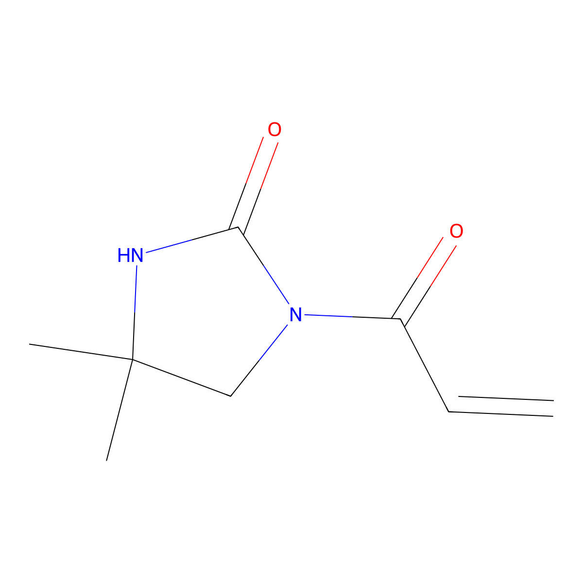 4,4-Dimethyl-1-(prop-2-enoyl)imidazolidin-2-one molecular structure, CAS 2606861-76-9