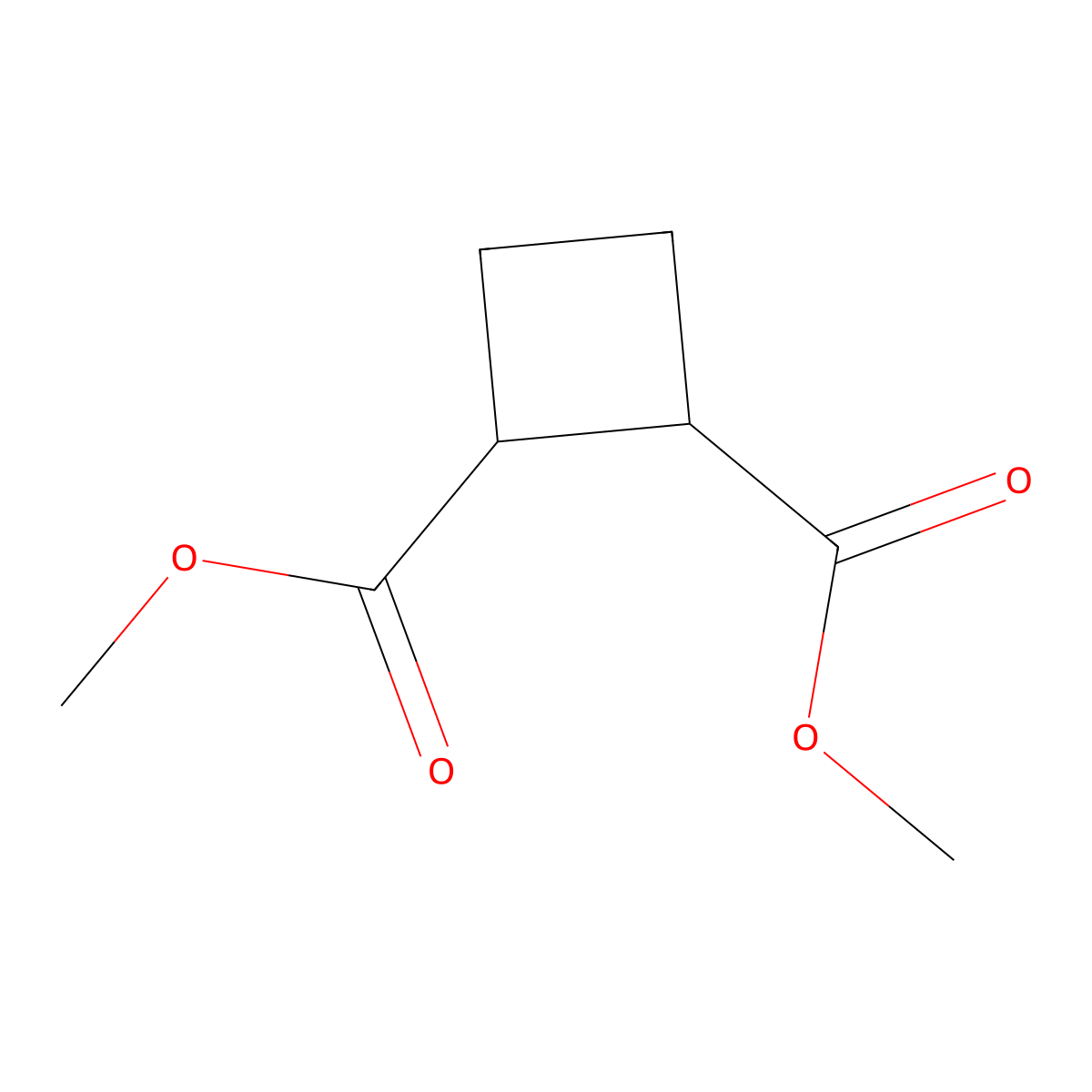 Dimethyl cyclobutane-1,2-dicarboxylate molecular structure, CAS 2607-03-6
