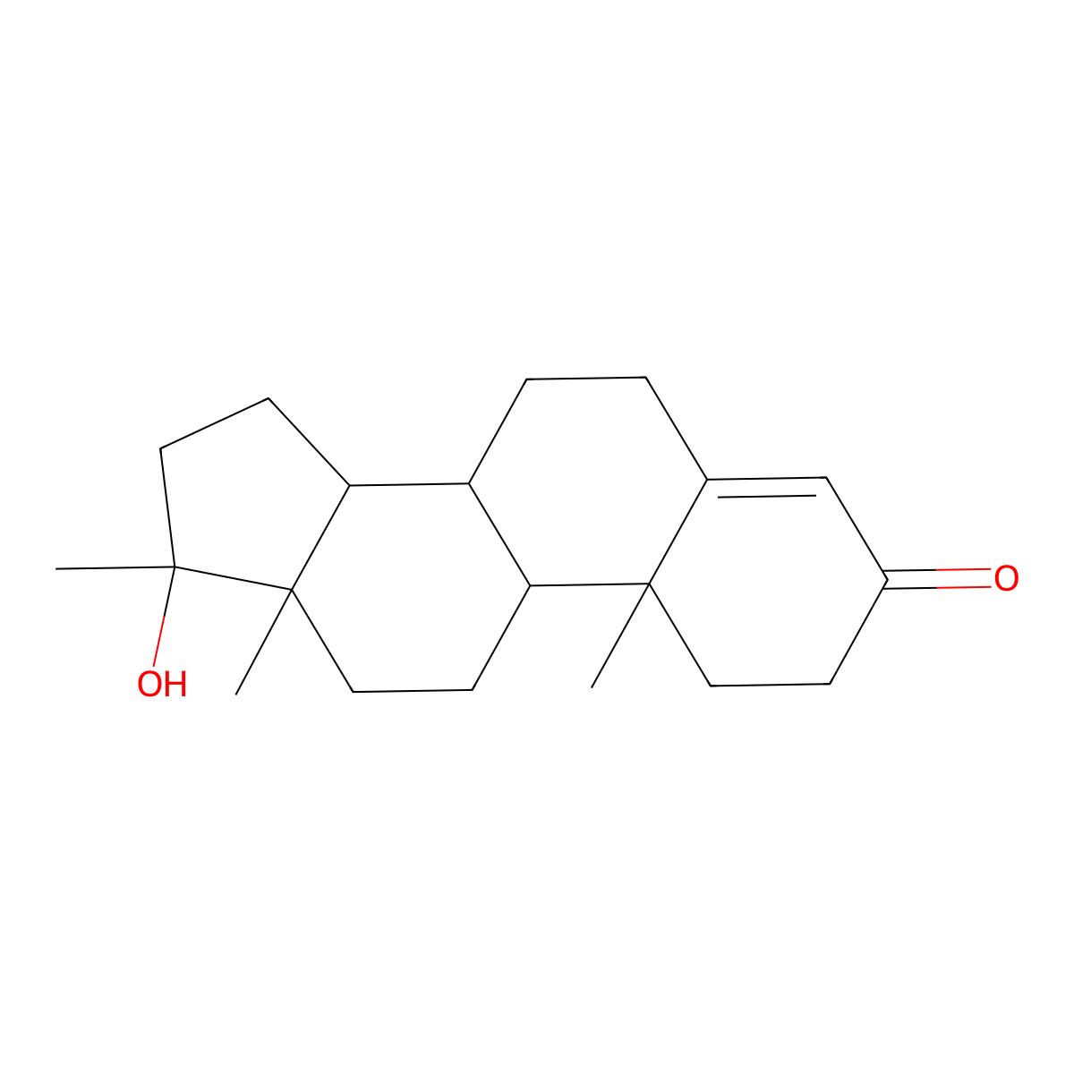 17-Epimethyltestosterone molecular structure, CAS 2607-14-9