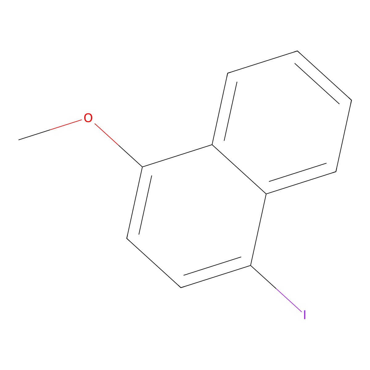 1-Iodo-4-methoxynaphthalene molecular structure, CAS 2607-25-2