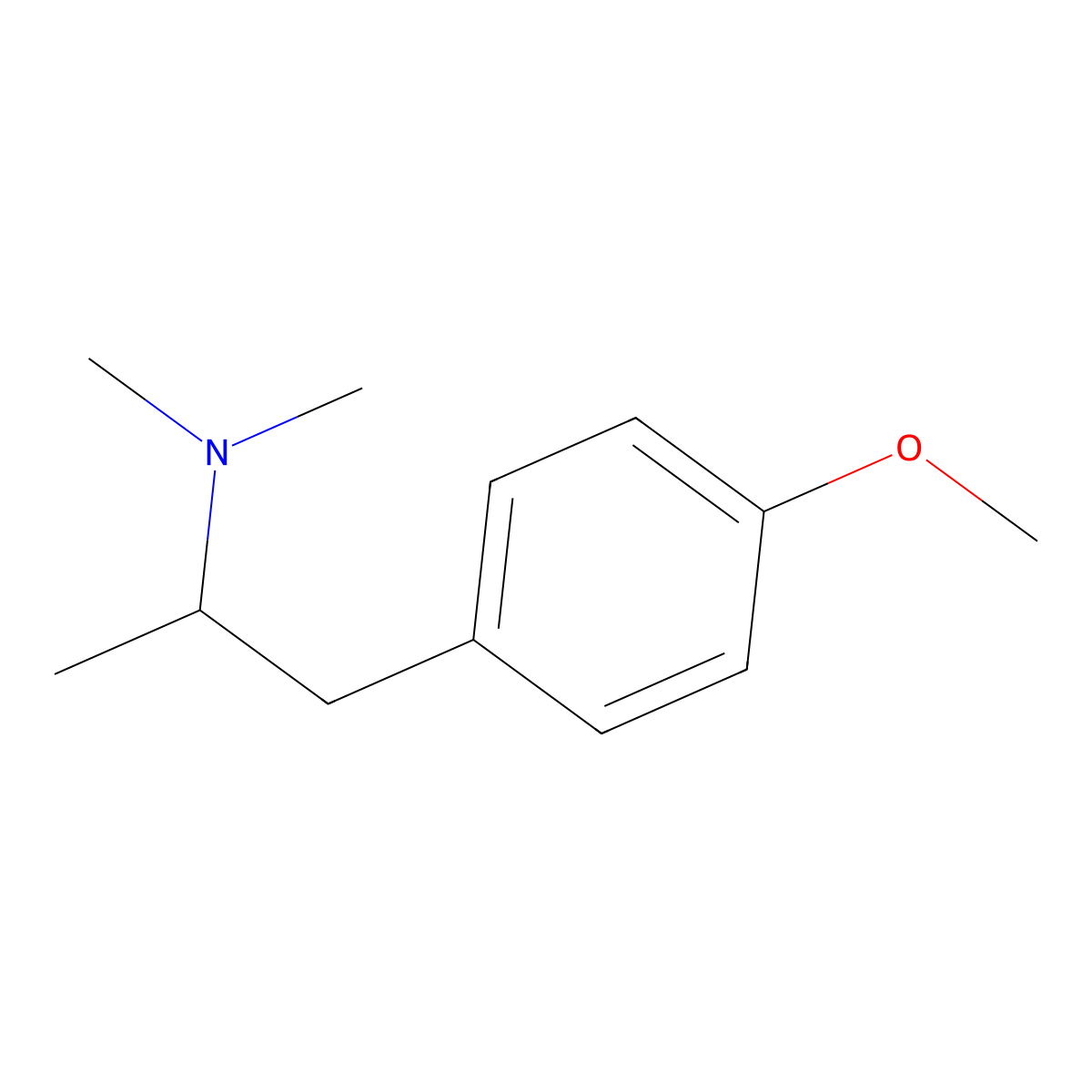 1-(4-Methoxyphenyl)-n,n-dimethylpropan-2-amine molecular structure, CAS 26070-48-4