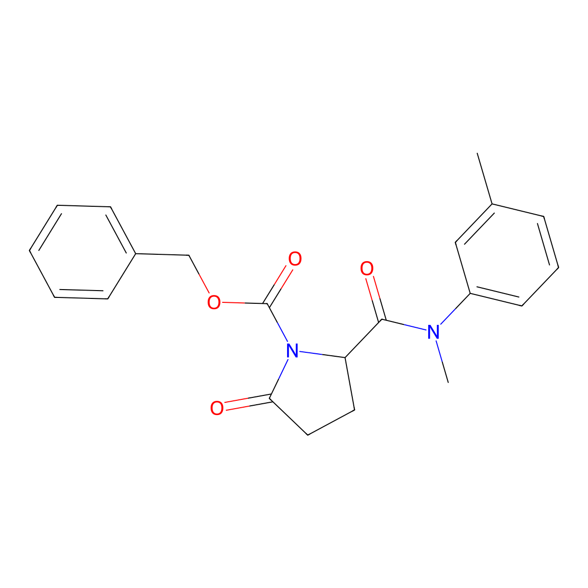 benzyl (S)-2-(methyl(m-tolyl)carbamoyl)-5-oxopyrrolidine-1-carboxylate molecular structure, CAS 2607141-02-4
