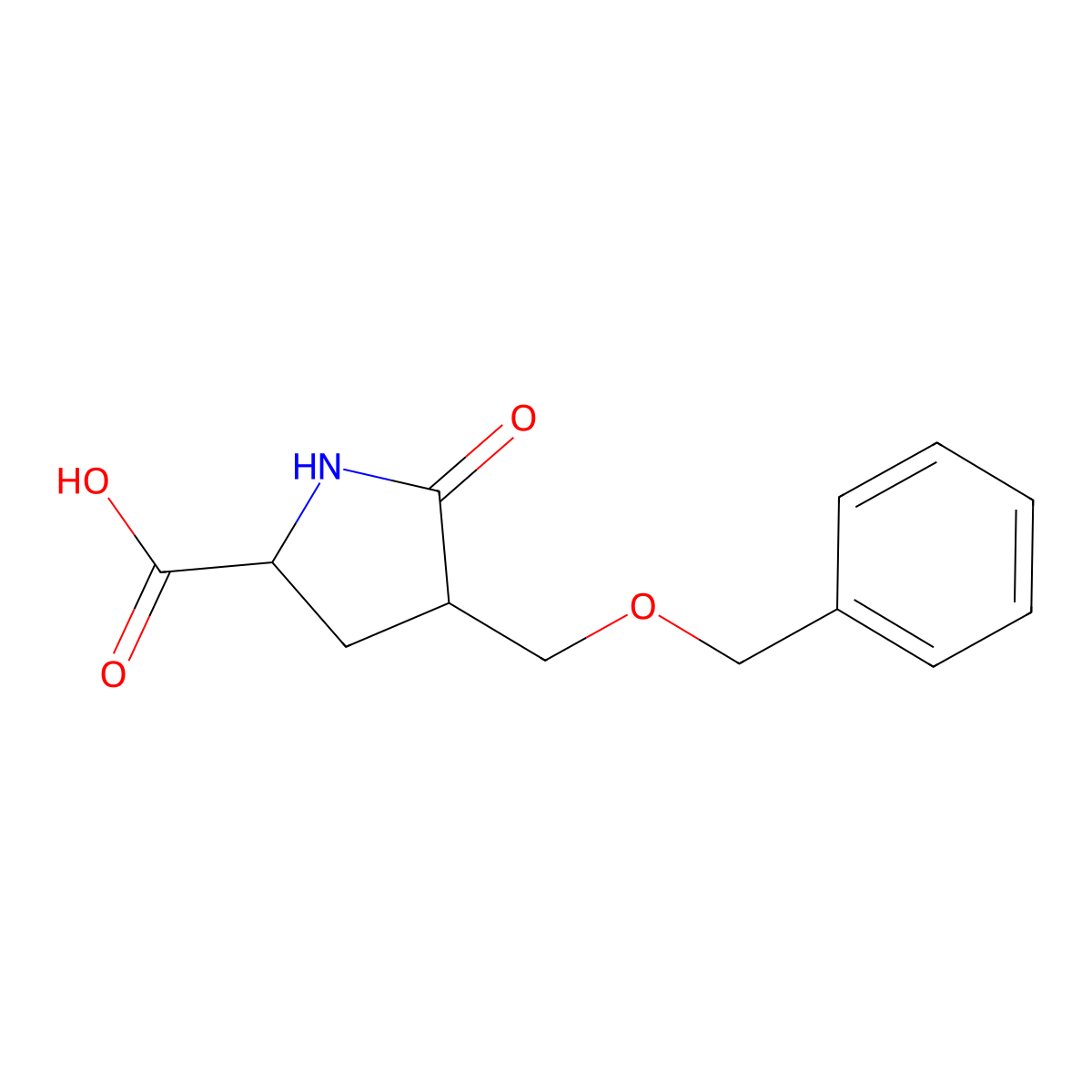 (2S,4R)-4-((Benzyloxy)methyl)-5-oxopyrrolidine-2-carboxylic acid molecular structure, CAS 2607141-26-2