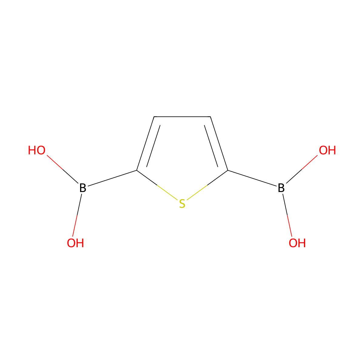 2,5-Thiophenediylbisboronic acid molecular structure, CAS 26076-46-0