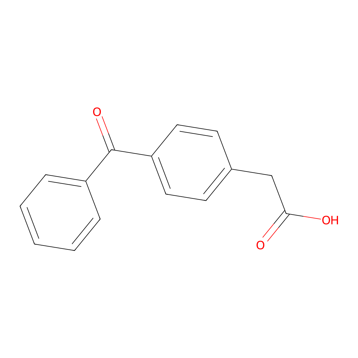 4-Benzoylphenylacetic acid molecular structure, CAS 26077-80-5