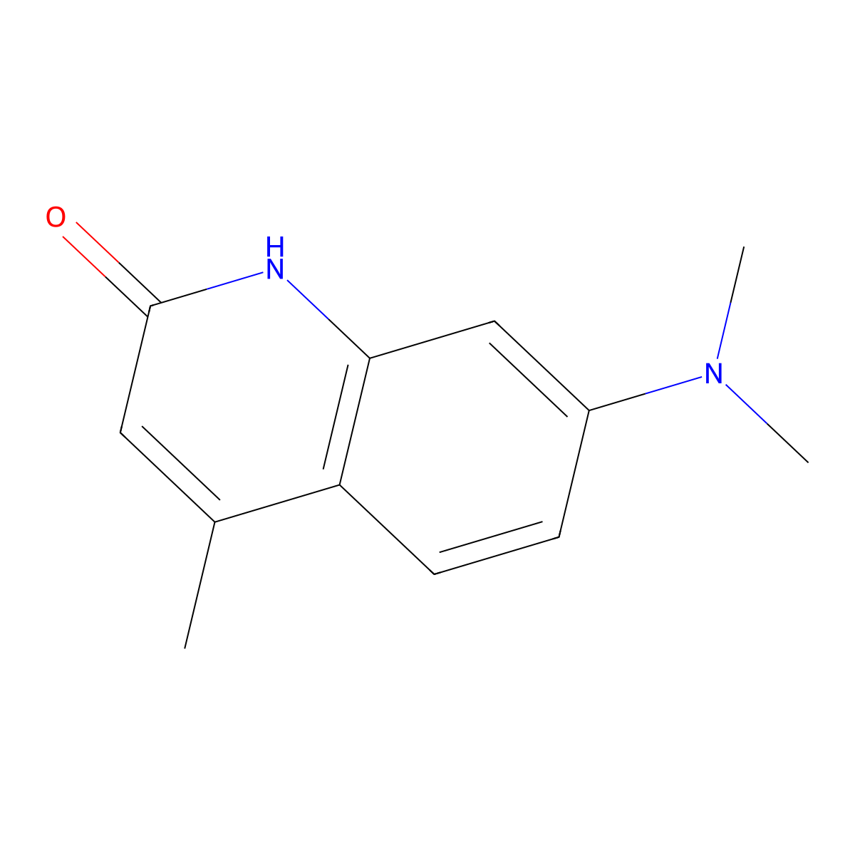 7-(Dimethylamino)-4-methyl-carbostyril molecular structure, CAS 26078-23-9