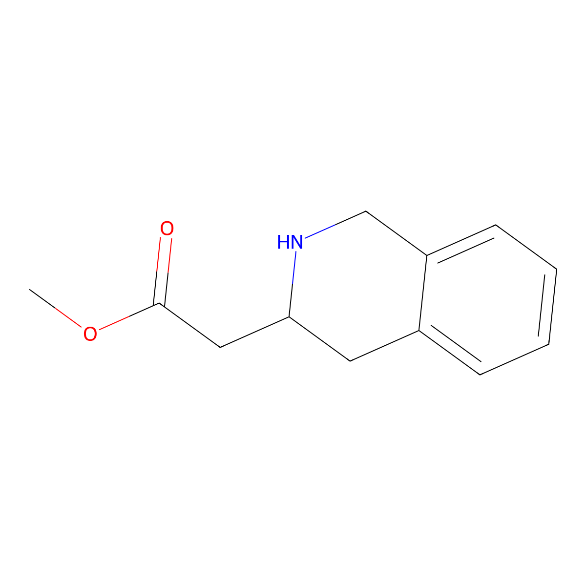 Methyl 2-[(3S)-1,2,3,4-tetrahydroisoquinolin-3-yl]acetate molecular structure, CAS 260780-26-5