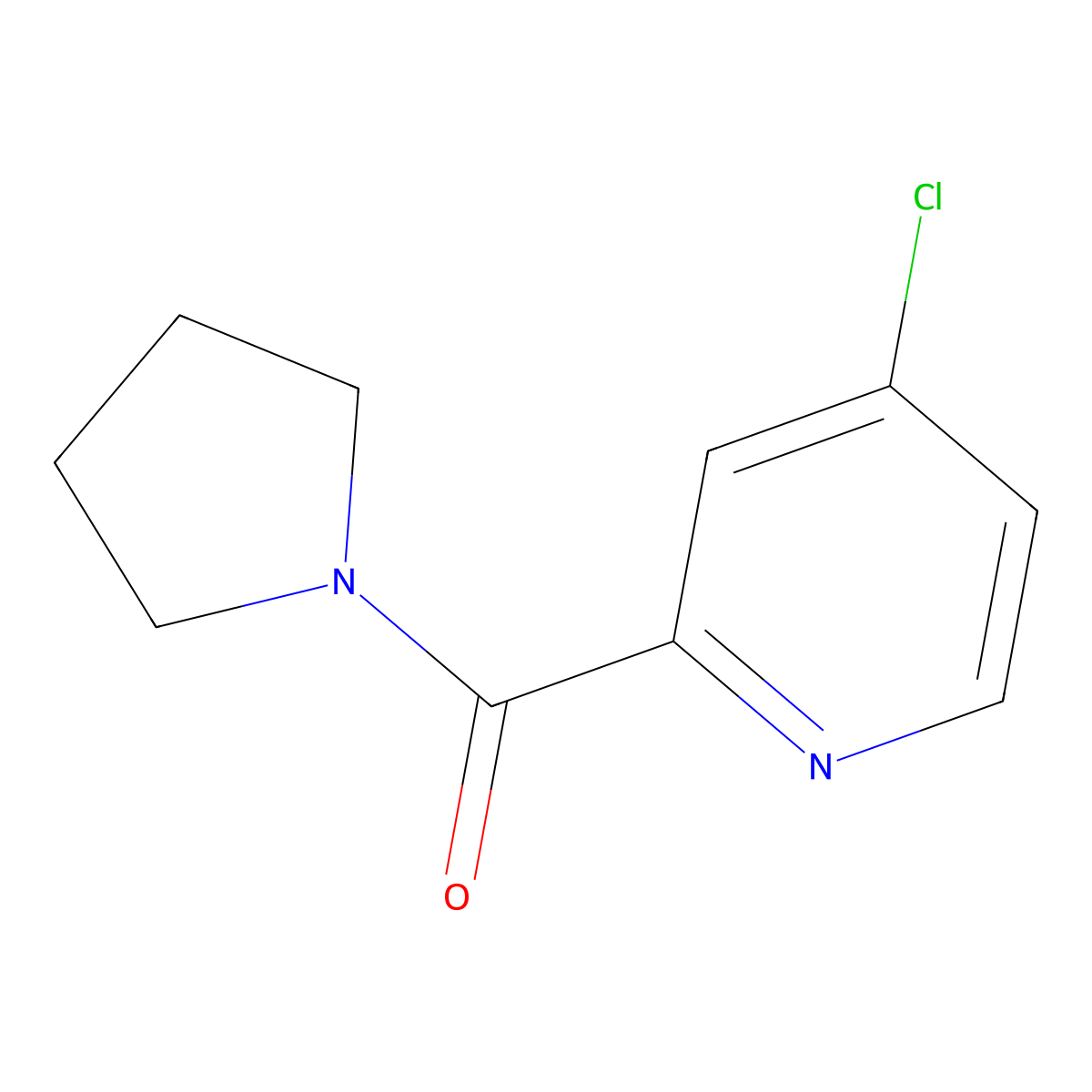 4-Chloro-2-(pyrrolidine-1-carbonyl)pyridine molecular structure, CAS 260783-12-8