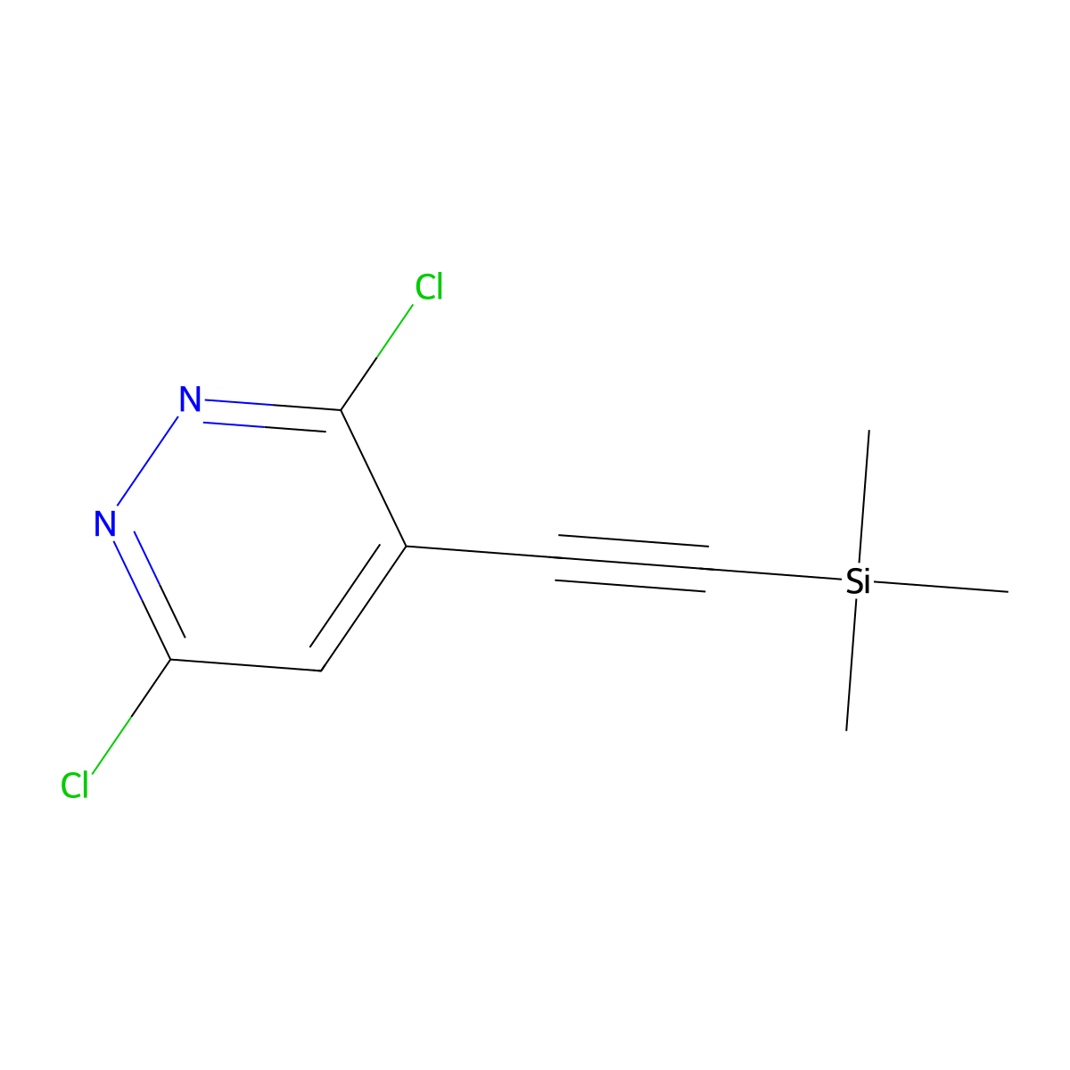 2-(3,6-Dichloropyridazin-4-yl)ethynyl-trimethylsilane molecular structure, CAS 2607856-54-0