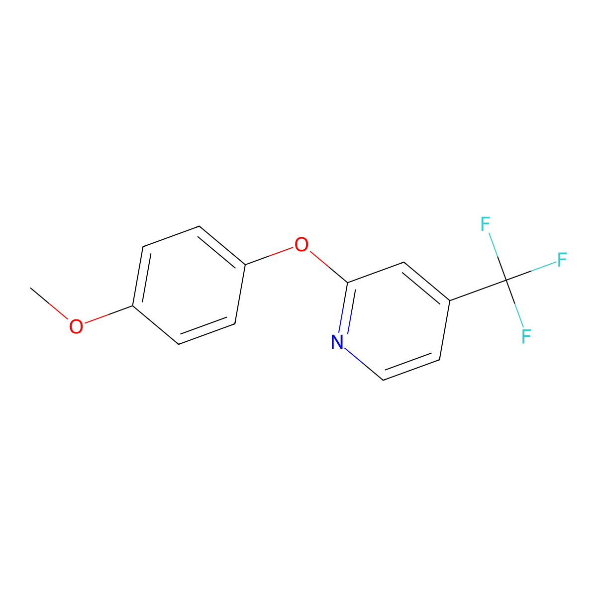 2-(4-Methoxyphenoxy)-4-(trifluoromethyl)pyridine molecular structure, CAS 260788-74-7