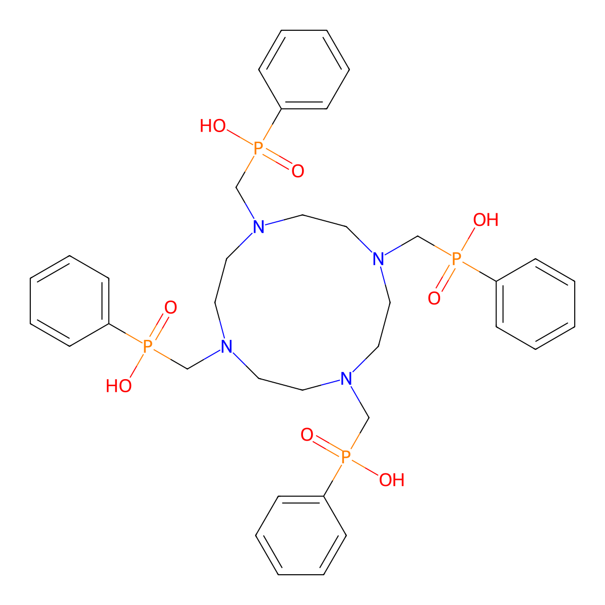Cyclen phenyl phosphonic ester molecular structure, CAS 260793-46-2