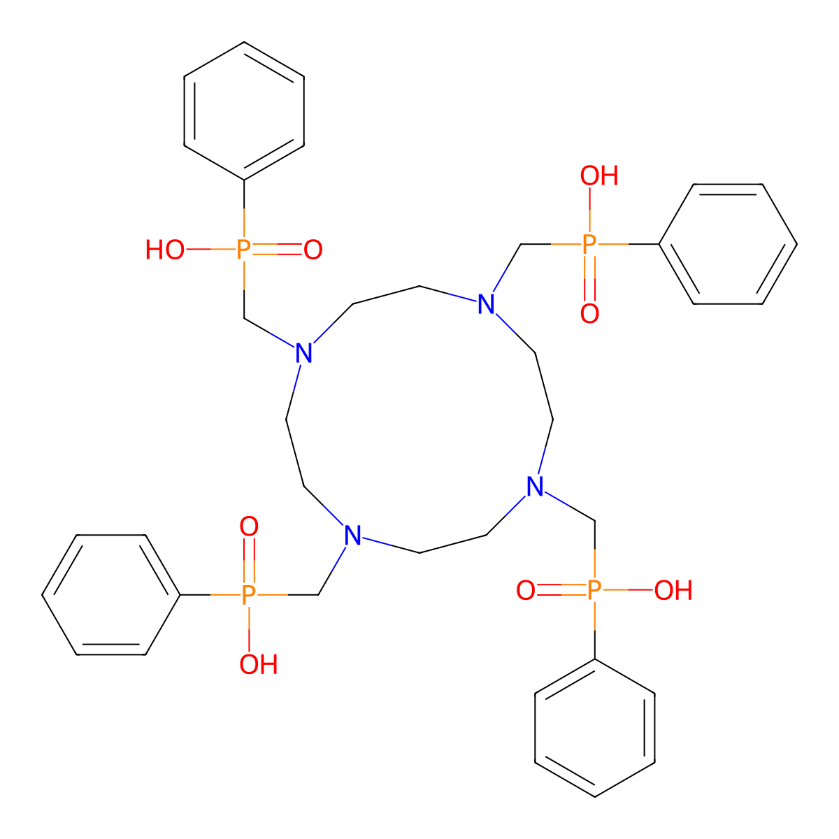 Cyclen phenyl phosphonic ester molecular structure, CAS 260793-46-2