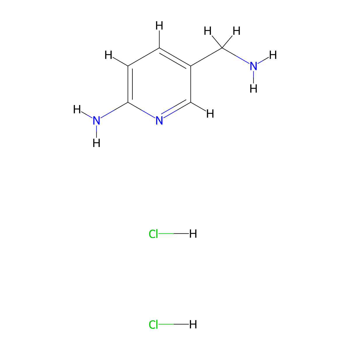 5-(Aminomethyl)pyridin-2-amine dihydrochloride molecular structure, CAS 260794-33-0