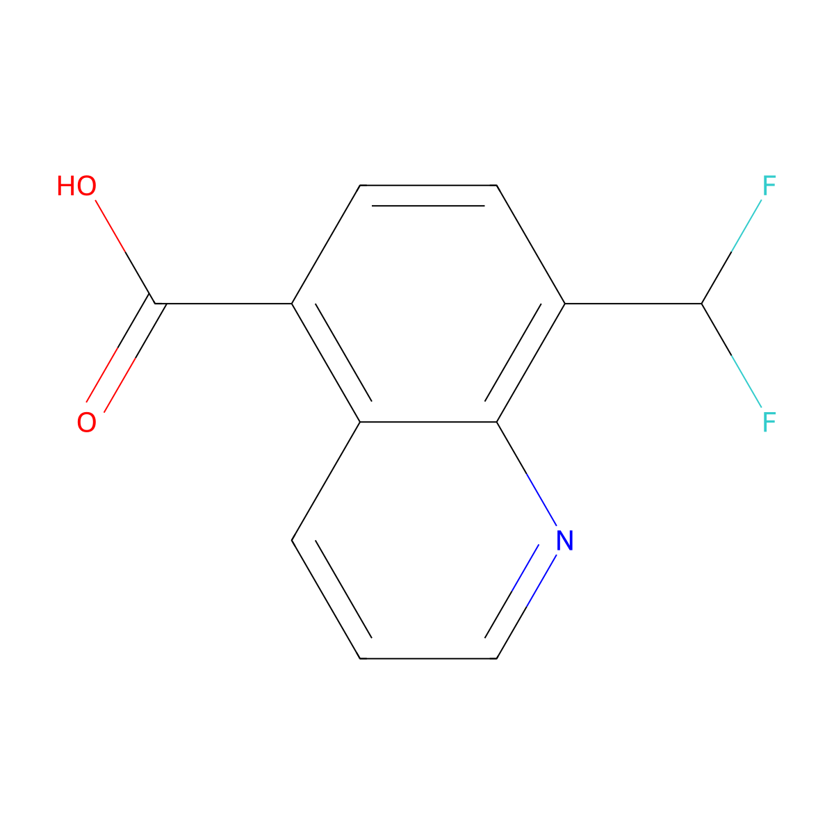 8-(Difluoromethyl)quinoline-5-carboxylic acid molecular structure, CAS 260796-34-7