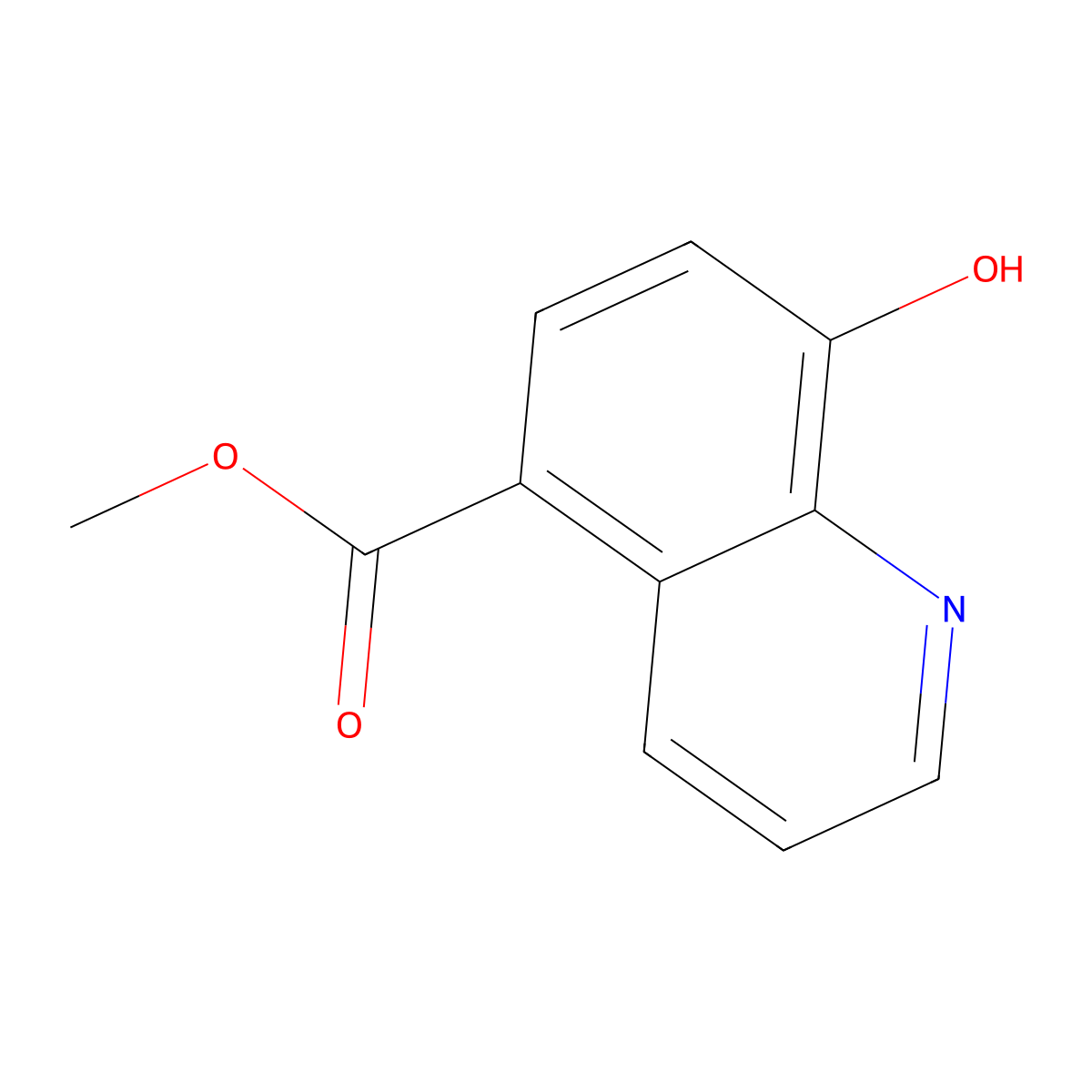 Methyl 8-hydroxyquinoline-5-carboxylate molecular structure, CAS 260796-38-1