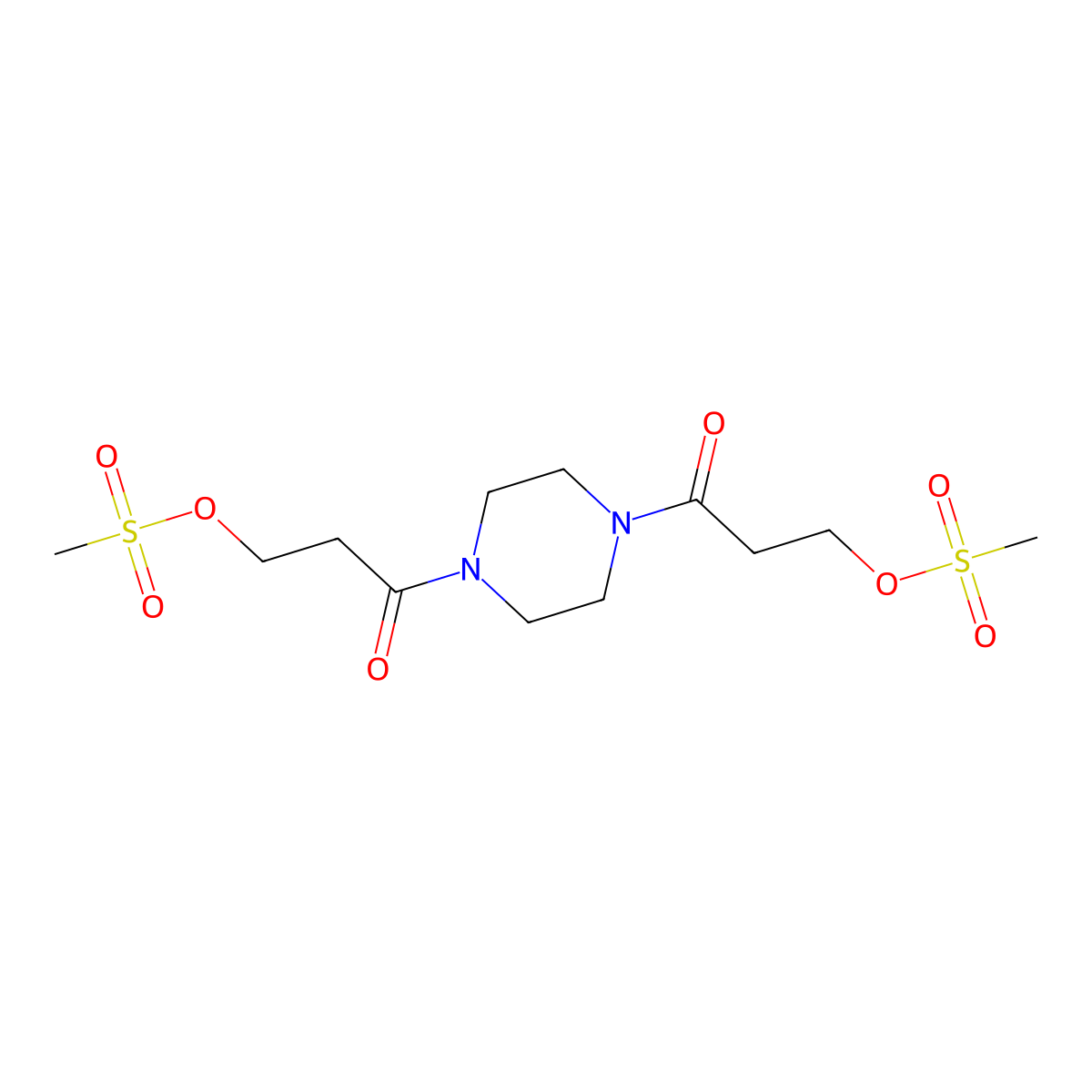 Piposulfan molecular structure, CAS 2608-24-4