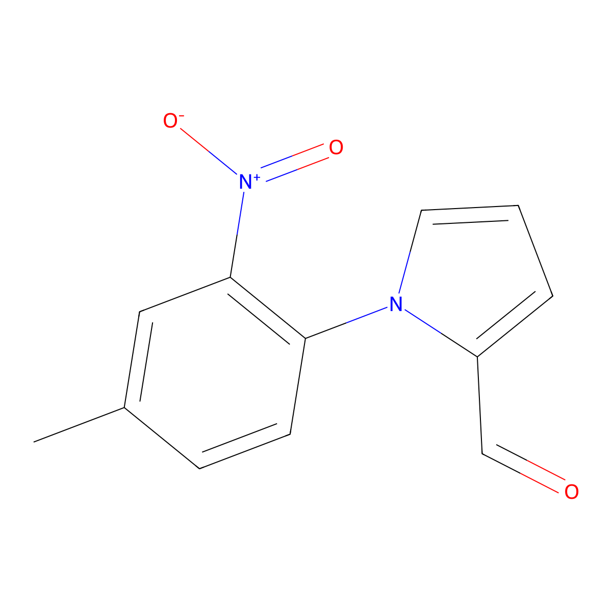 1-(4-methyl-2-nitrophenyl)-1H-pyrrole-2-carbaldehyde molecular structure, CAS 260802-64-0